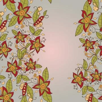 Abstract flower pattern.  Vector seamless texture Illustrazione stock