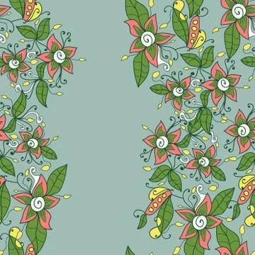 Abstract flower pattern.  Vector seamless texture Stock Illustration