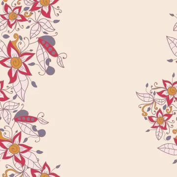 Abstract flower pattern.  Vector seamless texture Illustrazione stock