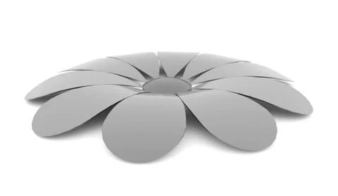 Abstract flower rendered isolated on white Stock Illustration