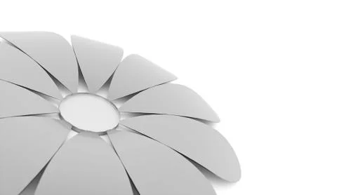 Abstract flower rendered isolated on white Stock Illustration