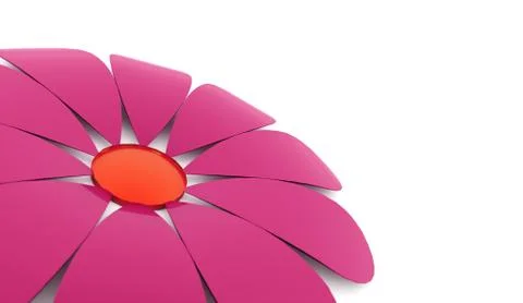 Abstract flower rendered isolated on white Stock Illustration