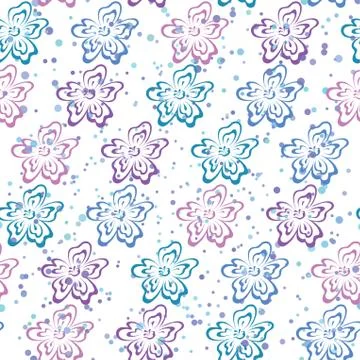 Abstract flower, seamless Stock Illustration