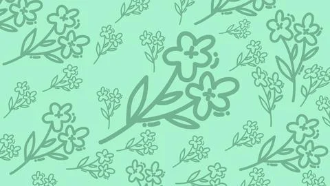 Abstract flower seamless pattern (4) Stock Illustration