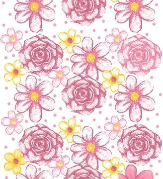 Abstract flower seamless pattern background Stock Illustration
