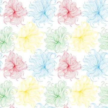Abstract flower seamless pattern background Stock Illustration