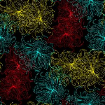 Abstract flower seamless pattern background Stock Illustration