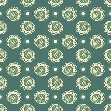 Abstract flower seamless pattern background Stock Illustration