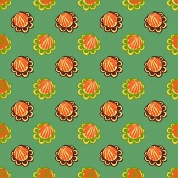 Abstract flower seamless pattern background Stock Illustration