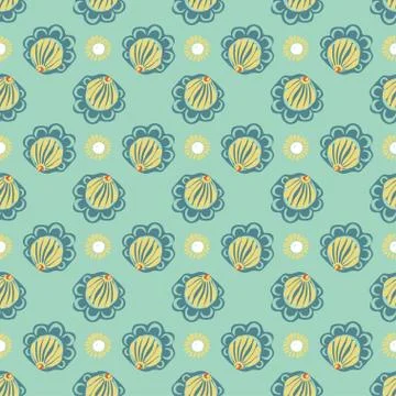 Abstract flower seamless pattern background Stock Illustration