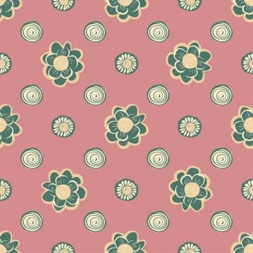 Abstract flower seamless pattern background Stock Illustration