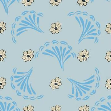 Abstract flower seamless pattern background. Vector texture Flor Ilustración de archivo