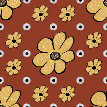 Abstract flower seamless pattern background Illustrazione stock