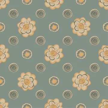 Abstract flower seamless pattern background Illustrazione stock