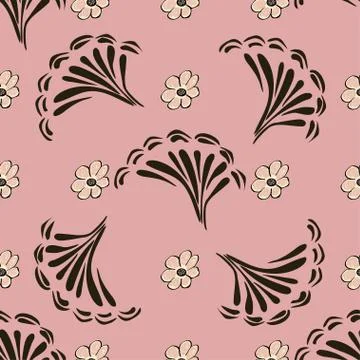 Abstract flower seamless pattern background. Vector texture Flor Ilustración de archivo