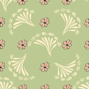 Abstract flower seamless pattern background. Vector texture Flor Ilustración de archivo