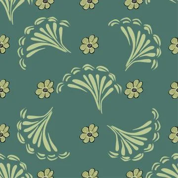 Abstract flower seamless pattern background. Vector texture Flor Ilustración de archivo