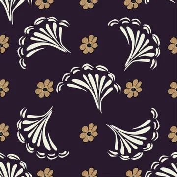 Abstract flower seamless pattern background. Vector texture Flor Ilustración de archivo