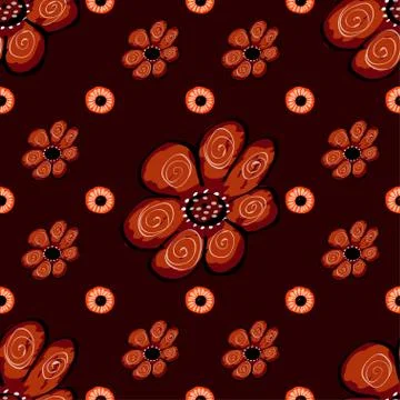 Abstract flower seamless pattern background Stock Illustration