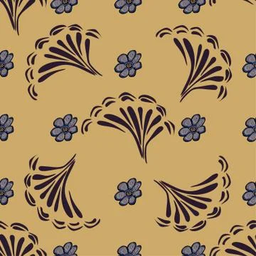 Abstract flower seamless pattern background. Vector texture Flor Ilustración de archivo