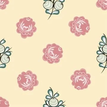 Abstract flower seamless pattern background Stock Illustration