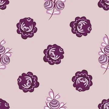 Abstract flower seamless pattern background Illustrazione stock