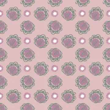Abstract flower seamless pattern background Stock Illustration