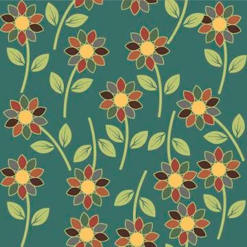 Abstract flower seamless pattern background Stock Illustration