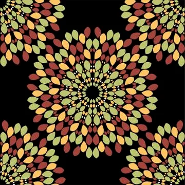 Abstract flower seamless pattern background Stock Illustration
