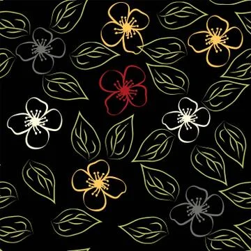 Abstract flower seamless pattern background Stock Illustration