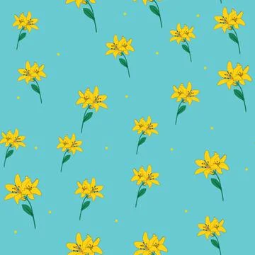 Abstract Flower Seamless Pattern Background. Vector Illustration EPS10 Stock Illustration