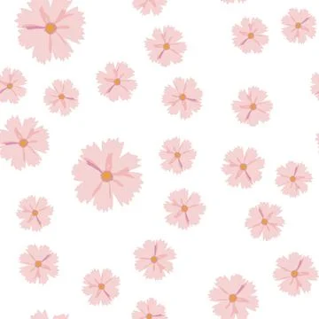 Abstract Flower Seamless Pattern Background. Vector Illustration 스톡 일러스트