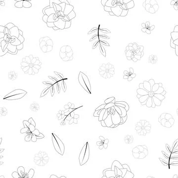 Abstract Flower Seamless Pattern Background. Vector Illustration EPS10 Stock Illustration