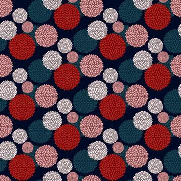 Abstract Flower Seamless Pattern Background. Vector Illustration Stock Illustration