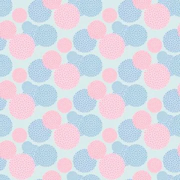Abstract Flower Seamless Pattern Background. Vector Illustration 스톡 일러스트