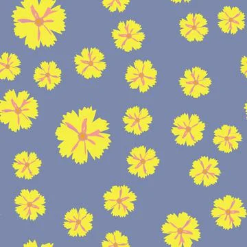 Abstract Flower Seamless Pattern Background. Illustration Stock Illustration