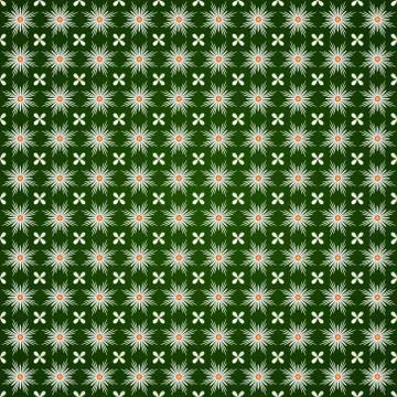 Abstract flower seamless pattern with ethnic ornament Stock Illustration