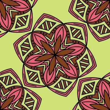 Abstract flower seamless pattern Stock Illustration