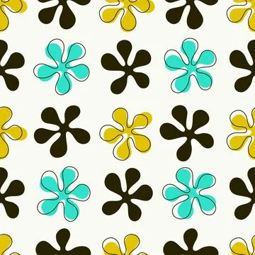 Abstract Flower Seamless Pattern Illustrazione stock