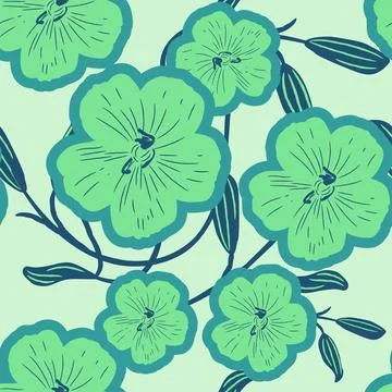 Abstract flower seamless pattern Stock Illustration