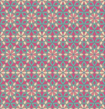 Abstract flower seamless patterns Illustrazione stock