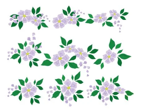 Abstract flower, set Stock Illustration