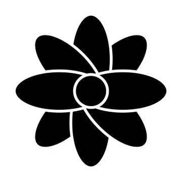 Abstract flower solid icon. Blossom vector illustration isolated on white 스톡 일러스트