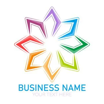 Abstract flower. Template for logo, emblem, brand, websites and applications イラスト素材