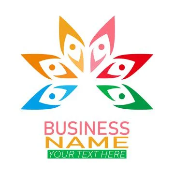 Abstract flower. Template for logo, emblem, brand, websites and applications Stock Illustration
