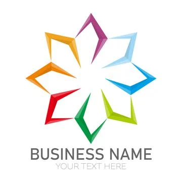Abstract flower. Template for logo, emblem, brand, websites and applications Stock Illustration