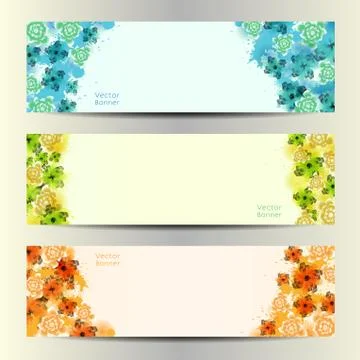 Abstract Flower Vector Background / Brochure Template / Banner. eps 10. Stock Illustration