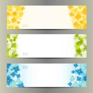 Abstract Flower Vector Background / Brochure Template / Banner. eps 10. Stock Illustration