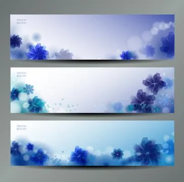 Abstract Flower Vector Background / Brochure Template / Banner. eps 10. Stock Illustration