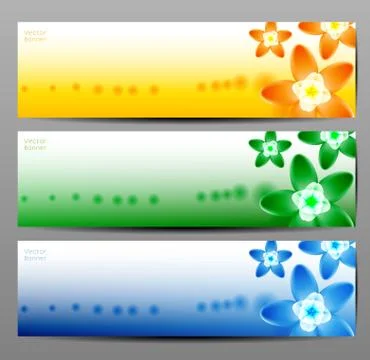 Abstract Flower Vector Background / Brochure Template / Banner. eps 10 Stock Illustration